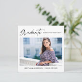 Moderne Afstuderen voor kalligrafie-inkt Aankondiging (Staand voorkant)