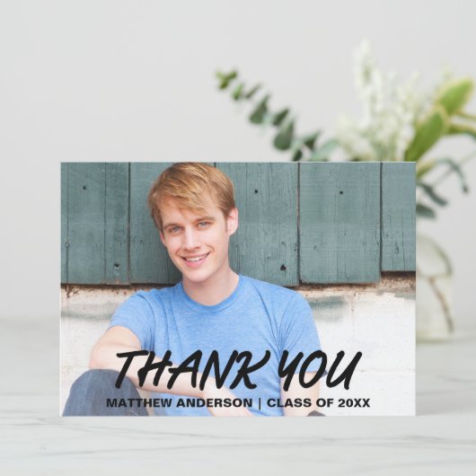 Moderne Afstuderen voor koelen - Hartelijk dank Aankondiging (Staand voorkant)