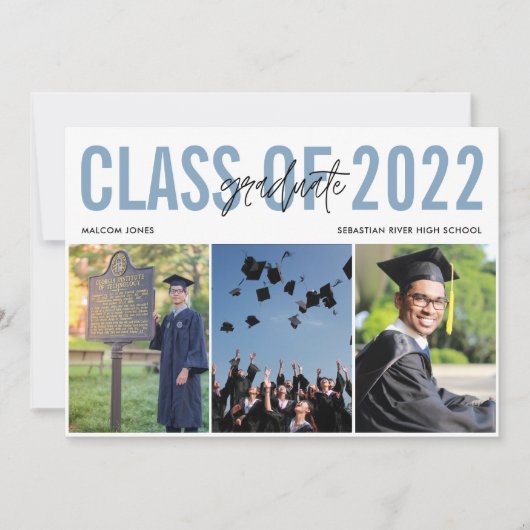 Moderne Afstuderen voor middelbaar fotocollage Aankondiging (Voorkant)