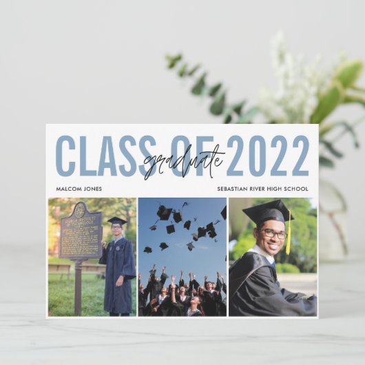 Moderne Afstuderen voor middelbaar fotocollage Aankondiging (Staand voorkant)