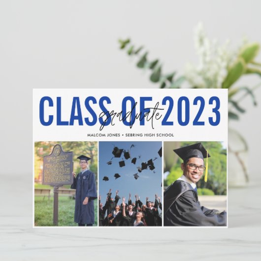 Moderne Afstuderen voor middelbaar fotocollage Aankondiging (Staand voorkant)
