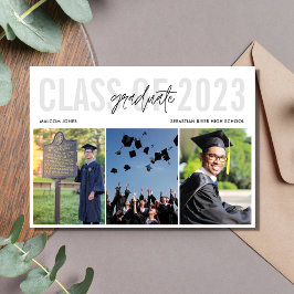 Moderne Afstuderen voor middelbaar fotocollage Aankondiging