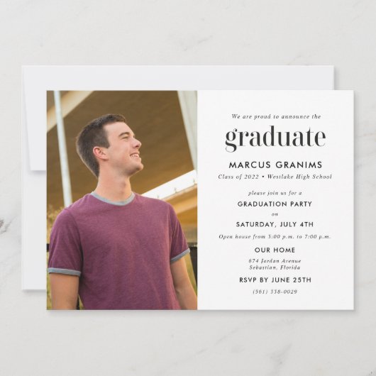 Moderne Afstuderen voor middelbare school Kaart (Voorkant)