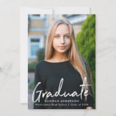 Moderne Afstuderen voor penseelscript Aankondiging (Voorkant)