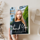 Moderne Afstuderen voor penseelscript Bedankkaart