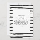 Moderne Afstuderen voor penseelscript Bedankkaart (Achterkant)