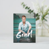 Moderne Afstuderen voor penseelscript Briefkaart (Staand voorkant)