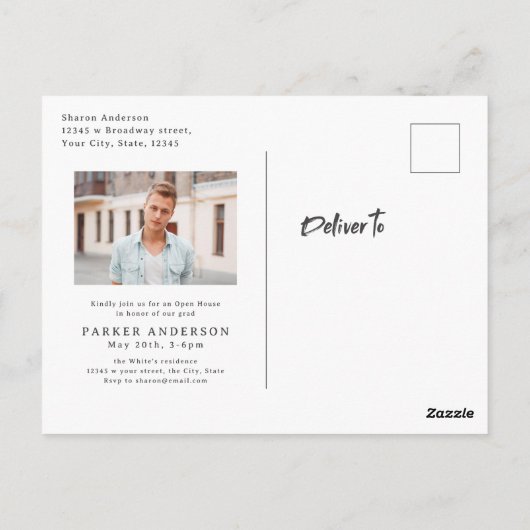 Moderne Afstuderen voor penseelscript Briefkaart (Achterkant)