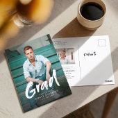 Moderne Afstuderen voor penseelscript Briefkaart