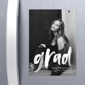 Moderne Afstuderen voor penseelscript Magnetische Uitnodiging