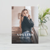 Moderne Afstuderen voor stijlvol script voor fotoc Aankondiging (Staand voorkant)
