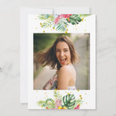 Moderne Afstuderen voor tropische houtvlies Foto Kaart (Achterkant)