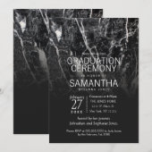 Moderne Afstuderen voor zwart-wit en witmarmer Kaart (Voorkant / Achterkant)