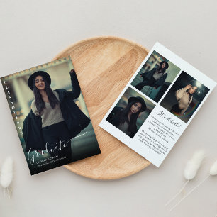 Moderne Afstuderen voor zwart-wit fotocollage Kaart