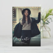 Moderne Afstuderen voor zwart-wit fotocollage Kaart (Staand voorkant)