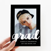 Moderne Afstuderen voor zwart-wit fotoscript Aankondiging