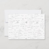 Moderne Afstuderen wiskundeformules in script Bedankkaart (Achterkant)