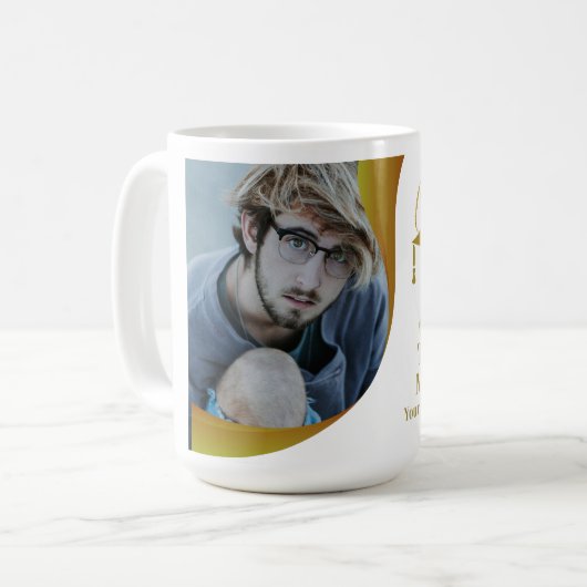 Moderne Afstuderen witgouden golf Koffiemok (Voorkant links)