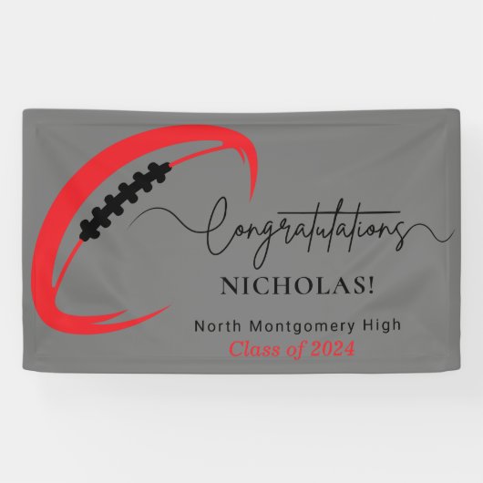 Moderne afstuderende atleet Gefeliciteerd Spandoek (Horizontaal)