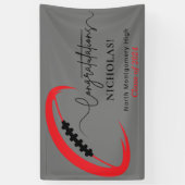 Moderne afstuderende atleet Gefeliciteerd Spandoek (Verticaal)