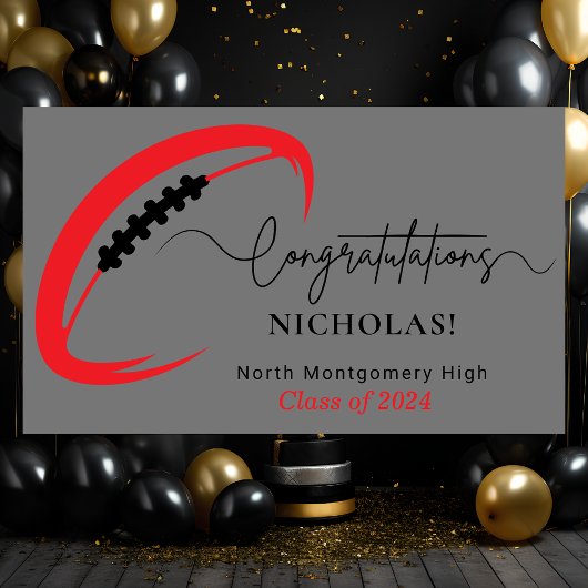 Moderne afstuderende atleet Gefeliciteerd Spandoek