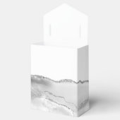 Moderne Agaat Geode Grijs Zilver Bedankdoosjes (Geopend)