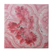 Moderne Agaat Marble Stone Pink Tegeltje (Voorkant)
