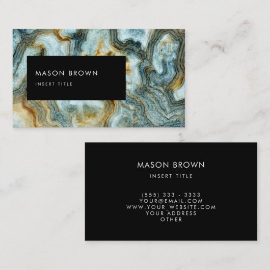 Moderne Agaat Visitekaartje (Voorkant / Achterkant)