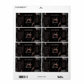 Moderne Agate Black Roos Gold Body Butter Labels (Full Sheet)