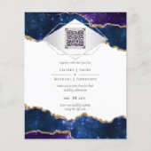 Moderne Agate Blue WEDDING SUITE QR Code (Voorkant)