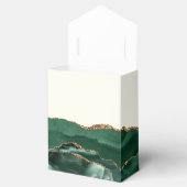 Moderne Agate Geode Smaragdgroen Goud Bedankdoosjes (Geopend)