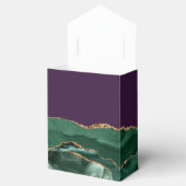 Moderne Agate Geode Smaragdgroen Goud Paars Bedankdoosjes (Geopend)