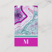 Moderne Agate Monogram Visitekaartje (Voorkant)