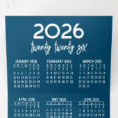 Moderne agenda met Logo - Blauw Groen Bedrijf Drieluik Wenskaart (Binnenzijde eerst)