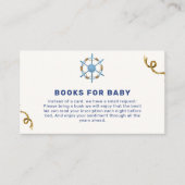 Moderne Ahoy Nautical Boy Boeken voor Baby shower Informatiekaartje (Voorkant)