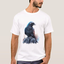 Moderne AI-gegenereerde Dark Raven T-shirt