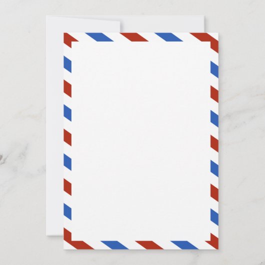 Moderne Airmail Bridal Shower-uitnodigingen Kaart (Achterkant)