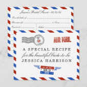 Moderne Airmail Vrijgezellenfeest Recept Kaarten (Voorkant / Achterkant)
