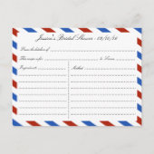 Moderne Airmail Vrijgezellenfeest Recept Kaarten (Achterkant)