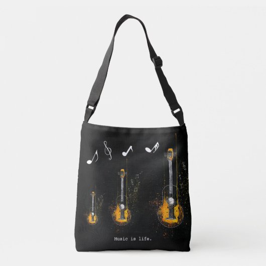 Moderne akoestische gitaar crossbody tas (Achterkant)
