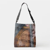 Moderne akoestische gitaar crossbody tas (Achterkant)