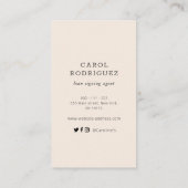 moderne akoestische notaris visitekaartje (Achterkant)