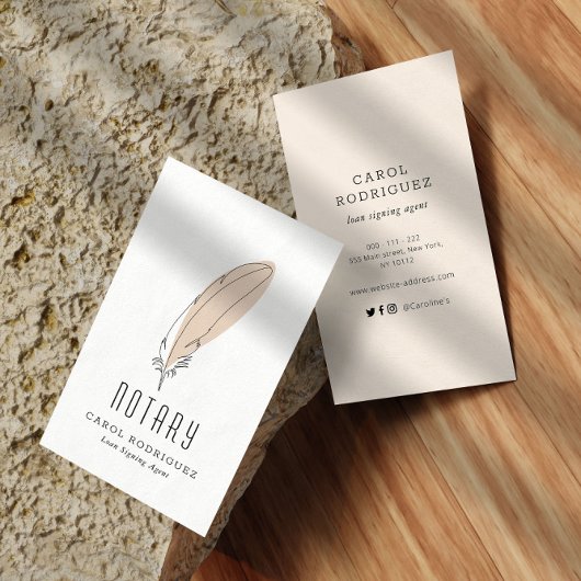 moderne akoestische notaris visitekaartje