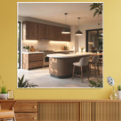 Moderne Al Fresco Culinaire Ruimte Canvas Afdruk (Insitu (Woonkamer))