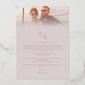 Moderne, al te laserdoorsnede papieren transparant folie uitnodiging (Achterkant)