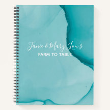 Moderne Alcohol Inkt Blauwe Ontwerp Recept