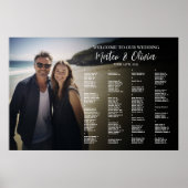 Moderne alfabetische foto zitplaatsen poster (Voorkant)