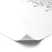 Moderne alfabetische weddingstoelengrafiek poster (Hoek)
