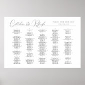 Moderne alfabetische weddingstoelengrafiek poster (Voorkant)