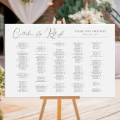 Moderne alfabetische weddingstoelengrafiek poster